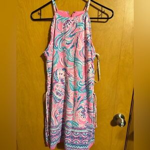 Lilly Pulitzer Pink and Blue Swirl Romper